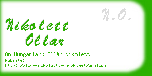 nikolett ollar business card