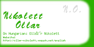 nikolett ollar business card